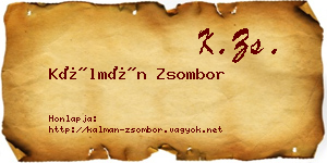 Kálmán Zsombor névjegykártya