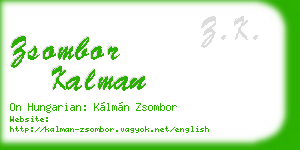 zsombor kalman business card
